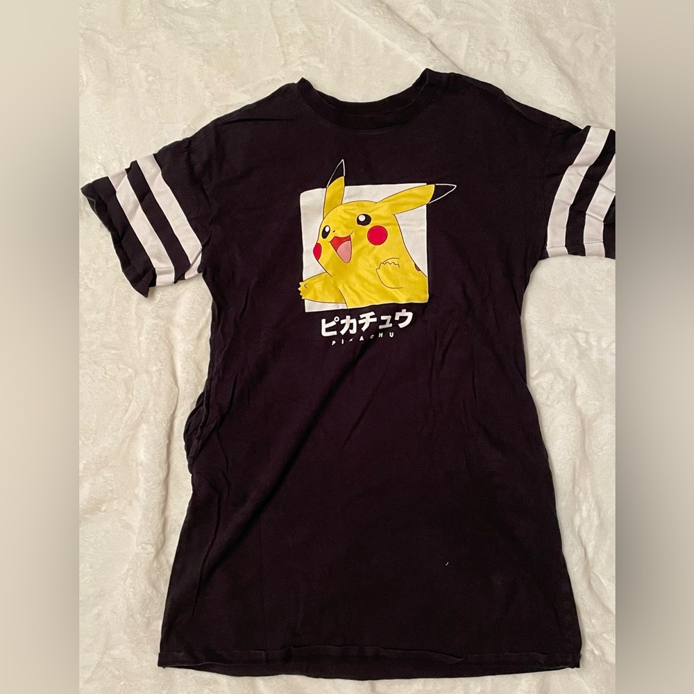 Hot Topic Pokemon Pikachu Dress Tee Sz Small